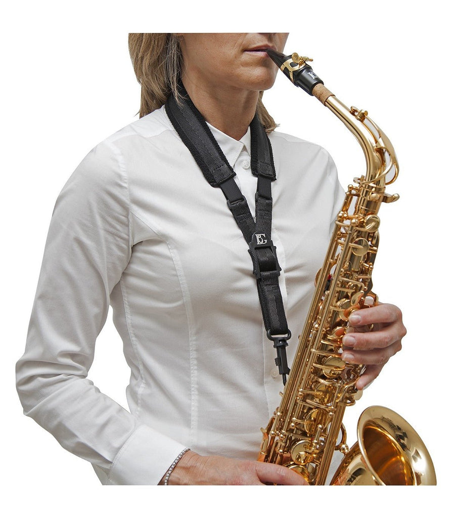 BG Elastic Comfort Saxophone Strap with Snap Hook - SAX