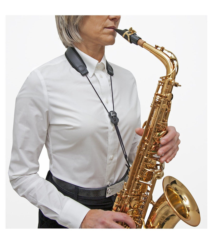 BG Leather Padded Comfort Saxophone Strap - SAX