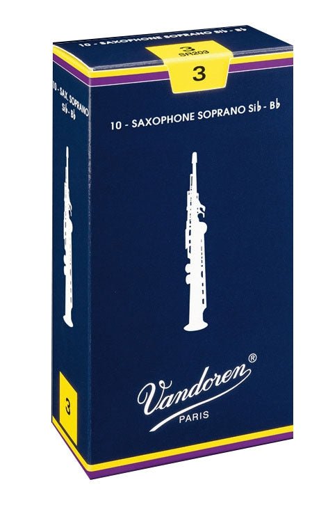 Vandoren Traditional - Soprano Saxophone Reeds - Box of 10 - SAX