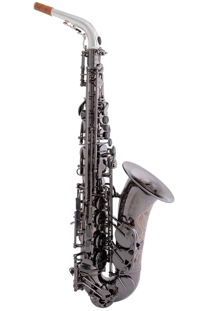 Cannonball A5 - B Polished Black Nickel - Tier 3 Engraving (Dragonfire) Alto Saxophone - SAX