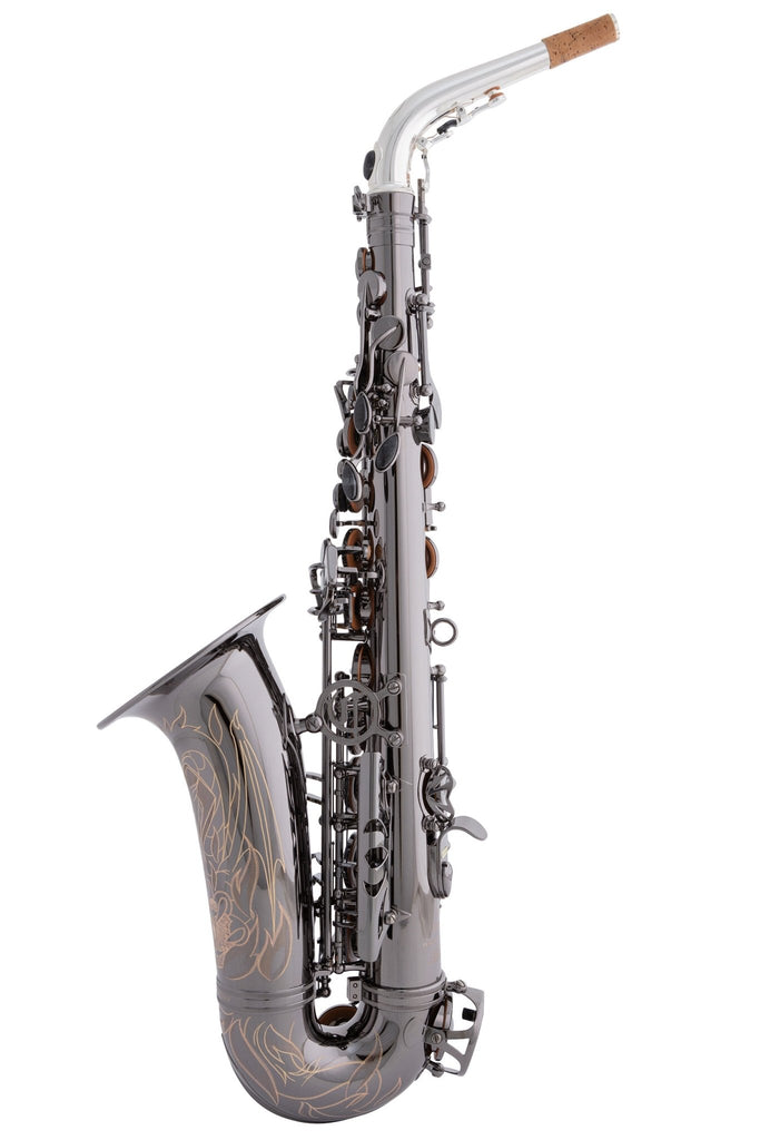 Cannonball A5 - B Polished Black Nickel - Tier 3 Engraving (Dragonfire) Alto Saxophone - SAX