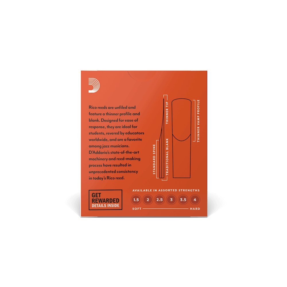 Rico by D'Addario - Soprano Reeds - Box of 10 - Half Price - SAX