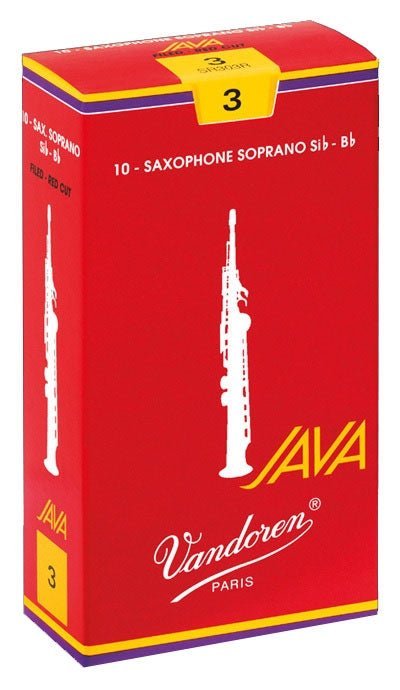 Vandoren Red Java - Soprano Reeds - Box of 10 - Half Price - SAX