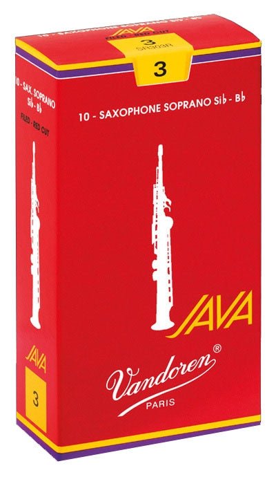 Vandoren Red Java - Soprano Saxophone Reeds - Box of 10 - SAX