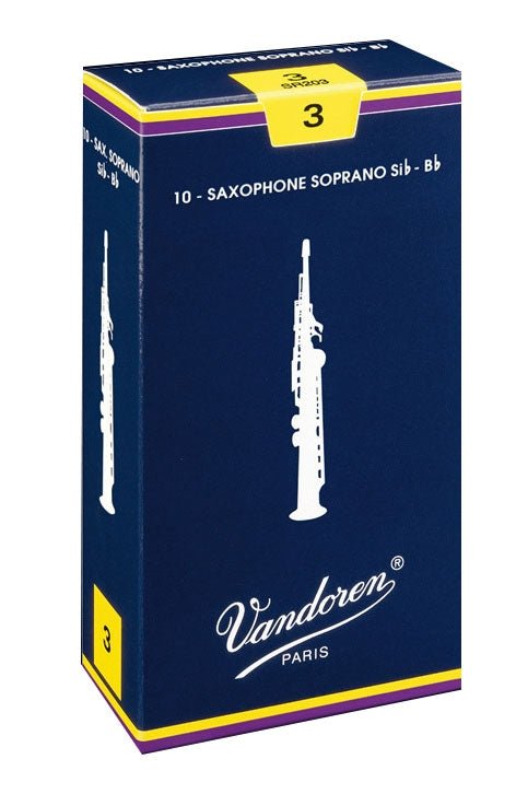 Vandoren Traditional - Soprano Reeds - Box of 10 - Half Price - SAX