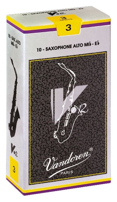 Vandoren V12 - Alto Saxophone Reeds - Box of 10 - SAX